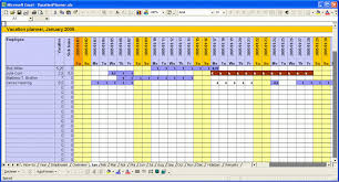 Attendance Tracker Excel January Vacation Planner