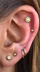 Cute Ear Piercing Ideas For Women For Teens Cartilage Helix Conch Lobe Earrings Studs Jewelry Ring Hoop 16g Cute Ear Piercings Ear Piercings Cool Ear Piercings