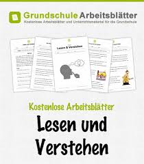 Leseproben grundschule klasse 4 deutsch. Lesen Und Verstehen Kostenlose Arbeitsblatter
