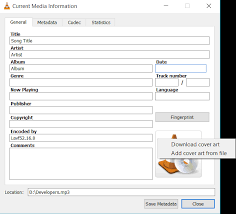 How To Edit Cover Art Picture Using Vlc Media Player