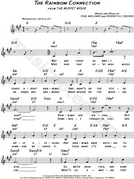 Learn the rainbow connection music notes in minutes. Kermit The Frog The Rainbow Connection Sheet Music Leadsheet In A Major Transposable Download Print Sku Mn0094228