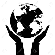 Are there black and white icons on the earth? Two Hands Holding Globe Earth Black And White Color Vector Illustration Royalty Free Cliparts Vectors And Stock Illustration Image 56622841