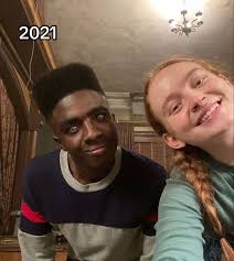 Sadie Sink and Maya Hawke and Caleb