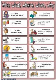 Learning exact usages and form of wh questions are very important for english learners because they are used in daily conversation go get information about someone or something. Wh Questions Worksheets And Online Exercises