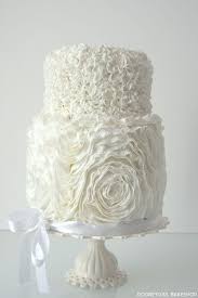 White On White Ruffles Ruffle Wedding Cake Textured Wedding Cakes Small Wedding Cakes