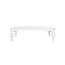 Wisteria White Turned Wood Coffee Table