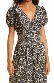 Nicole Miller Animal Print Surplice Crop Top In Cheetah Modesens