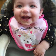 Dirty face after eating the cookie