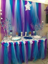 Frozen Colors For Birthday Purple Light Blue And Intense Blue Frozen Themed Birthday Party Frozen Theme Party Frozen Birthday Party