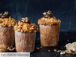 Recette Muffin Crumble Au Praline Et Aux Noix Ingredients 4 Personnes 80 G De Sucre 110 G De Farine 1 œuf Decouvrez En 2020 Muffin Crumble Crumble Recette