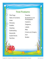 Nonfiction Text Features Free Printable Posters For