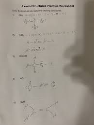 Practice these lewis structure on your own. Solved Lewis Structures Practice Worksheet Draw The Lewis Chegg Com