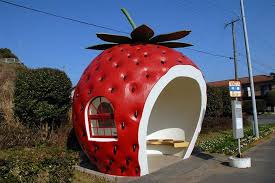 Japan S Fruit Shaped Bus Stops Cute Fruit Bus Stop Japan