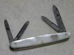 Louis mo 2 bladed pocket knife. Vintage E C Simmons Keen Kutter St Louis Pearl K4063 Gentleman S 4 Blade Knife