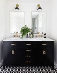Black And White Vanity Ideas 20 Gorgeous Black Vanity Ideas For A Stylishly Unique Bathroom Black Vanity Bathroom Black Cabinets Bathroom Bathroom Vanity