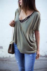 L A Uniform T Shirt And Lace Bodysuit With Jeans Song Of Style Fashion Style How To Wear