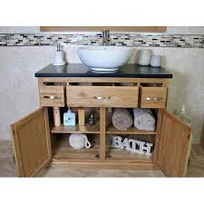 Kennedi Solid Oak 1000mm Free Standing Vanity Unit In 2020 Wooden Vanity Unit Vanity Units Bathroom Vanity Units