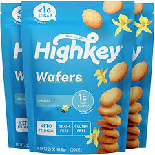 Treat yourself to these low carb desserts on special occasions; Buy Highkey Keto Snacks Wafer Cookies Low Carb Gluten Free Diabetic Paleo Diet Friendly Vanilla Desserts Ketogenic Protein Snack Cookie Healthy Food Treats Low Sugar Dessert Vanilla Wafers 3 Pack