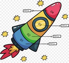 Rocket Infographic Clip Art Cartoon Rocket Flow Chart