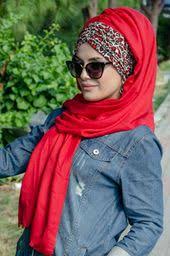 Aise Tesettur Desenli Kirmizi Hazir Sal 1 Moda Sal Stil