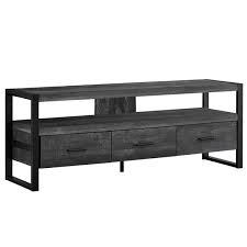 Shop target for tv stands and entertainment centers in a variety of sizes, shapes and materials. Monarch Specialties Monarch Tv Stand 3 Drawers Black Reclaimed Wood Look 60 In Rona
