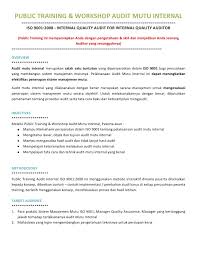 Bila hari pertama proses audit dihadiri oleh wakil pengurusan, ketua jabatan, auditor (pasukan) dan auditee tujuan 1. Contoh Laporan Hasil Audit Internal Perusahaan Nusagates