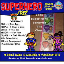 Behavior Clip Charts Superhero Theme Version 1 Free