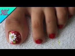 Una pedicura es el tratamiento de las uñas de los pies. Decoracion De Unas Para Pies Flor Facil De Hacer Flower Nail Art Nlc Youtube Arte De Unas De Pies Decoracion De Unas Rojas Disenos De Unas Pies