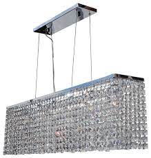 The gorgeous k9 crystal and metal appearance can add beauty to your room. Lightupmyhome 40 Rectangular Dining Room Crystal Chandelier Asian Chandeliers By Light Up My Home Houzz