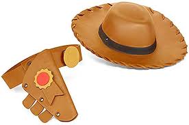 Como hacer un sombrero de woody. Amazon Com Disney Woody Boys 3 Piezas Toy Story 4 Juego De Accesorios De Vestir Con Sombrero Funda Y Cinturon Marron Ropa Zapatos Y Joyeria