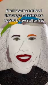 I needed to make a self portrait for my wall at The Okanagan Art Gallery.  What do ya think? Uncanny? 😂, #selfportrait #glassart #colorful  #nancyonfire #artgallery #osoyoos