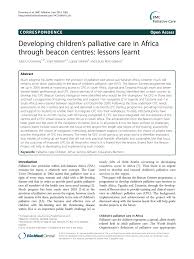 PDF) Developing children's palliative care in Africa through beacon  centres: Lessons learnt