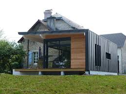 551d7f39cfcd64e4bb4b2772bb56da37 Extension Zinc Granges Jpg 736 552 Bardage Maison Extention Maison Facade Maison