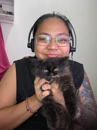 She always wants a snuggle while I am