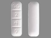 GG 249 Pill White Rectangle 15mm - Pill Identifier