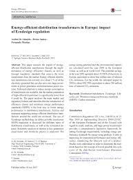 We are a local distributor of oil immersed and dry type distribution transformer. Pdf Energy Efficient Distribution Transformers In Europe Impact Of Ecodesign Regulation