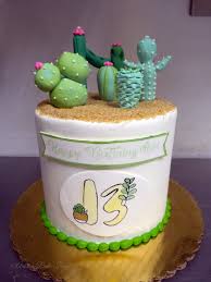 Personalize with your own message, photos and stickers. Cactus Themed Birthday Cake Happy Artisan Bake Shop Facebook