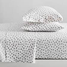 Black And White Polka Dot Sheets Queen Organic Brushstroke Dot Sheet Set Dot Sheet Set Sheet Sets Modern Kids Beds