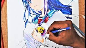 To make the anime clothing drawing clearer and more beautiful, trace it with dark pencil or ink. How To Color Anime Dress Copic Color Pencils Youtube