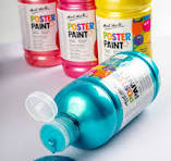 Poster Paint 500ml (16.91 US fl.oz) - Metallic Yellow