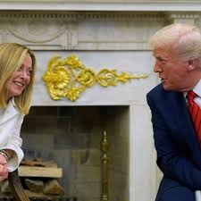 Giorgia Meloni whispers soothing words to Trump on 'western nationalism' |  Donald Trump | The Guardian