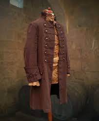 Piratenmantel Leinen Braun Mantel Matrosenkleidung Piratenkostum