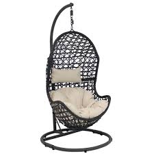 Our selection of stylish, durable and. Sunnydaze Decor Cordelia Wicker Outdoor Hanging Egg Patio Lounge Chair With Stand And Beige Cushions Aj 796 The Home Depot