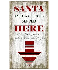 Custom Santa Milk Cookies Vintage Style Wooden Sign Milk Cookies Wooden Signs Custom Sign