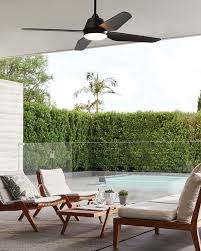 The Beacon Lighting Aria 122cm 4 Blade Fan And Led Light In Black Suitable For Coastal Applications Outdoor Settings Australian Homes Hamptons House