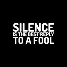 Don't offer a compromise or concession just because they are not speaking. Silence Is The Best Reply To A Fool Men S T Shirt Spreadshirt