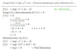 Soal dan pembahasan matematika dasar simak ui 2013 (kode soal 438). Soal Dan Pembahasan Turunan Fungsi Logaritma 1 3 Istana Mengajar
