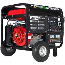 Durostar 8 000 Watt Electric Start Red Dual Fuel Powered Portable Generator Ds10000eh The Home Depot In 2020 Portable Generator Propane Generator Dual Fuel Generator