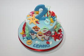 Schon länger suchte ich ein rezept für einen kuchen für den ersten geburtstag, der ohne zucker ist. Baby Shark Torte Lealu Sweets