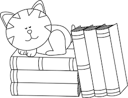 Black And White Cat Pictures Clipart Black And White Cat Sleeping On Books Clip Art Black And White Cat Sleeping On Books Image Book Clip Art Cat Sleeping White Cat